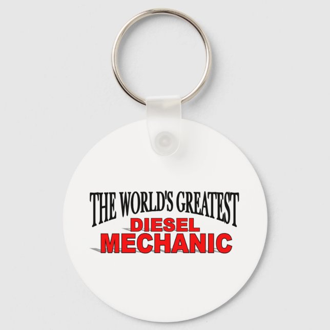 Porte-clés Le plus grand mécanicien diesel au monde (Recto)