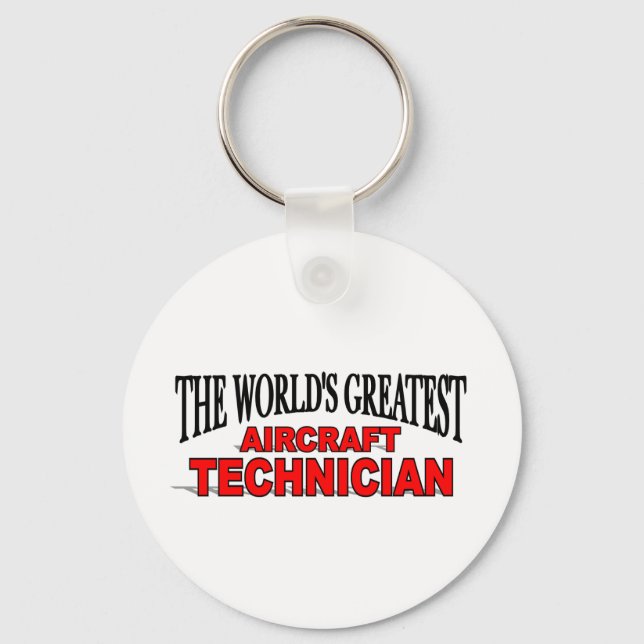 Porte-clés Le plus grand technicien aéronautique au monde (Recto)