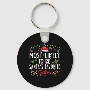 Porte-clés Le Plus Probable À Noël Est Père Noël Favorite Mat