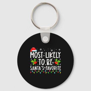 Porte-clés Le Plus Probable À Noël Est Père Noël Favorite Mat