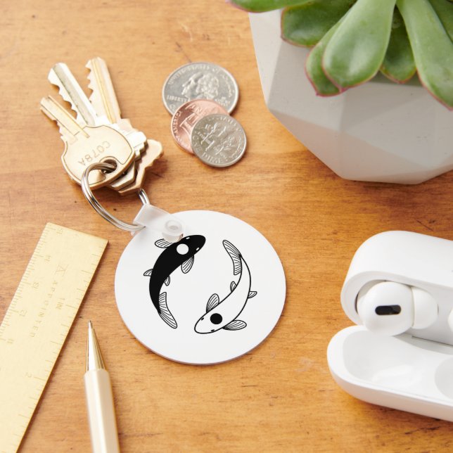 Porte-clés Le poisson Yin Yang Koi (Bureau)