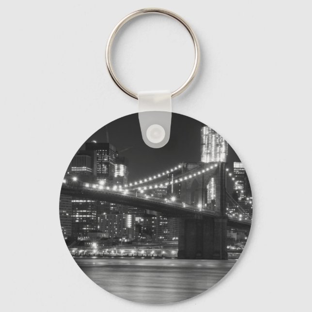 Porte-clés Le pont Brooklyn - noir et blanc (Recto)