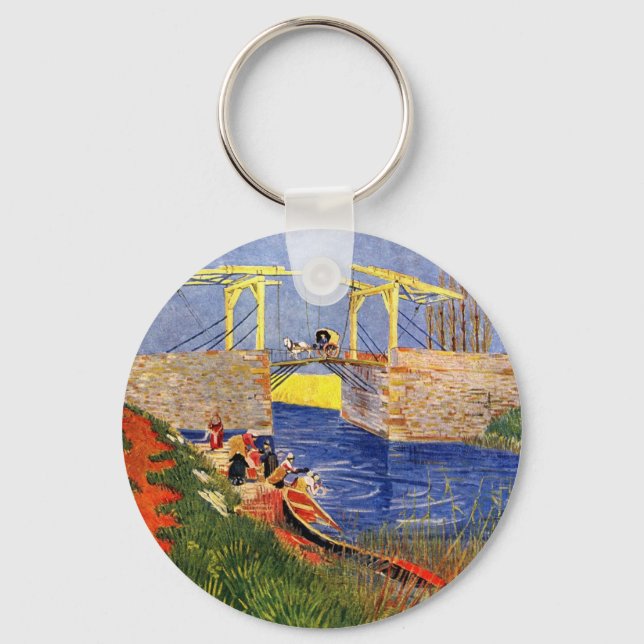 Porte-clés Le pont Langlois à Arles par Vincent van Gogh (Recto)