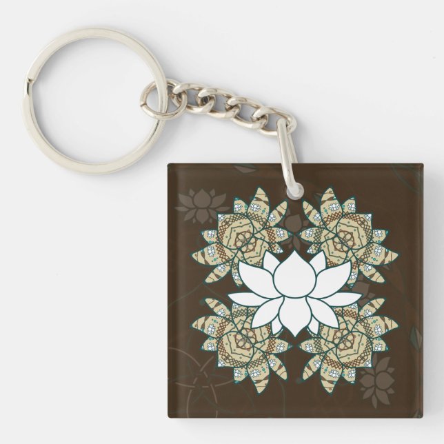 Porte-clés Le Porte - clé acrylique Lotus (Devant)