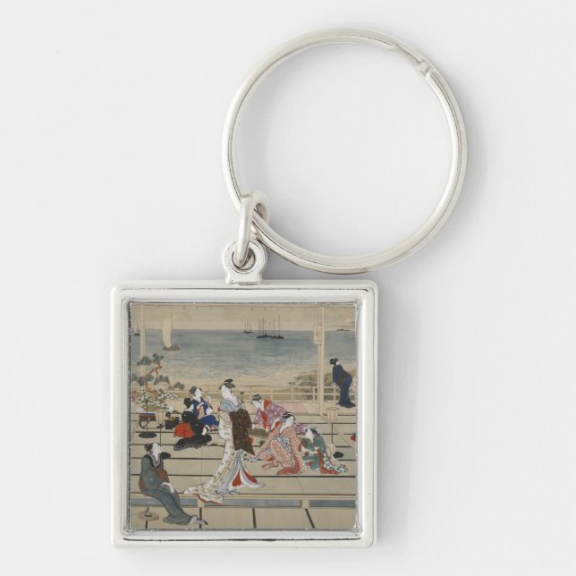 Porte-clés Le porte - clé d'art japonais Utamaro (Devant)