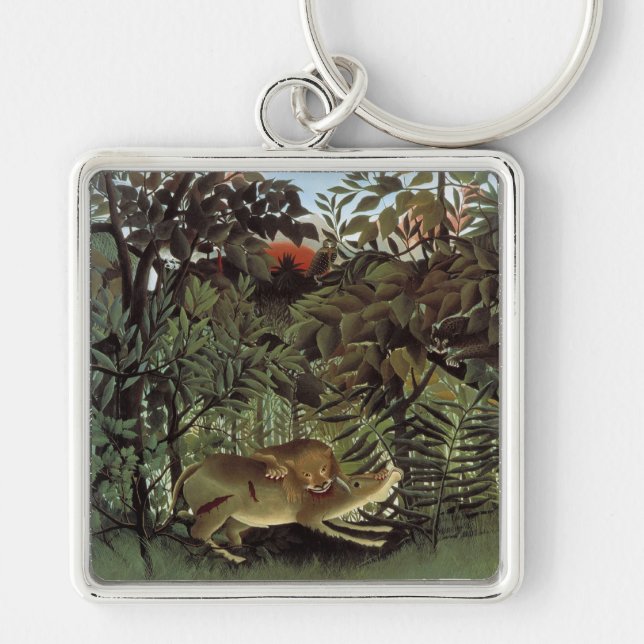 Porte-clés Le porte - clé de lion affamé de Rousseau (Devant)