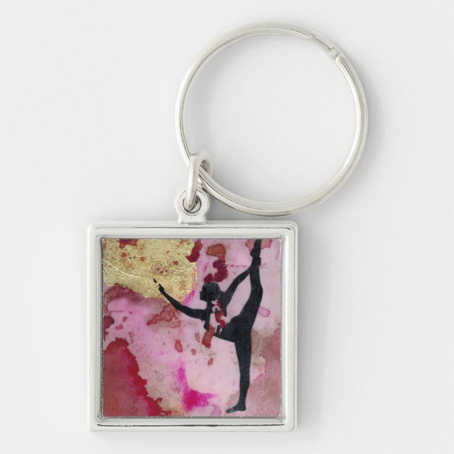 Porte-clés Le Porte - clé original de la fille Yoga (Devant)