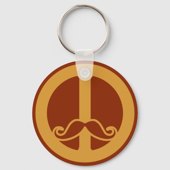 Porte-clés Le porte - clé Peace Stache (Recto)