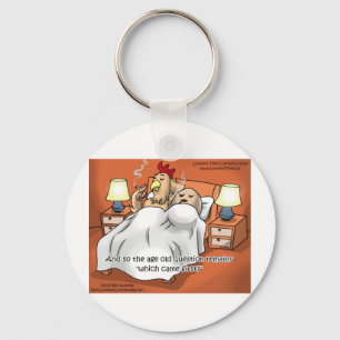 Porte-clés Le poulet ou l'oeuf d'abord ? Cadeaux et T-shirts 