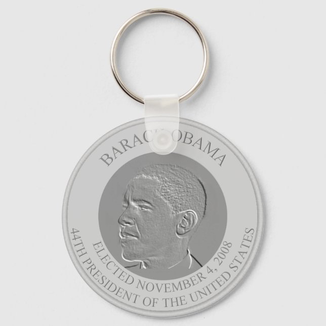 Porte-clés Le président Barack Obama Silver Coin. (Recto)