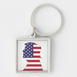 PORTE-CLÉS LE PRÉSIDENT DONALD TRUMP AMERICAN FLAG
