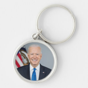 Porte-clés Le président Joe Biden Portrait de la Maison Blanc
