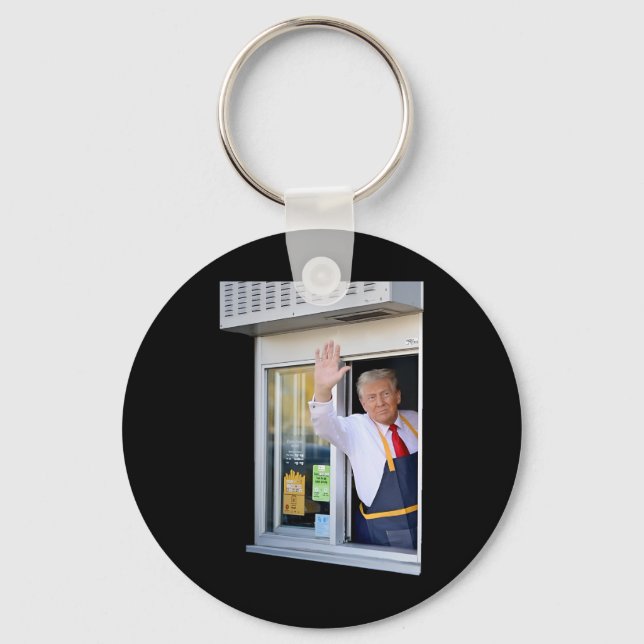 Porte-clés Le président Trump fait des frites 1  (Recto)