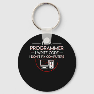 Porte-clés Le programmeur de codeur écrivent le code ne