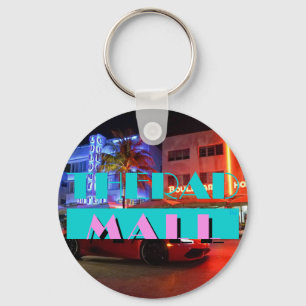 Porte-clés Le Rad Mall "MIAMI: Porte - clé de style bouton N