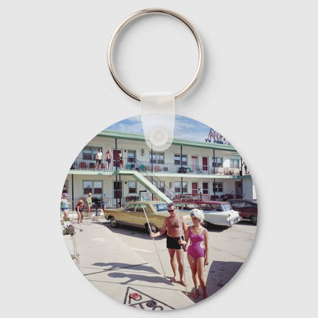 Porte-clés Le Rest Cove Motel des années 1960 (Recto)