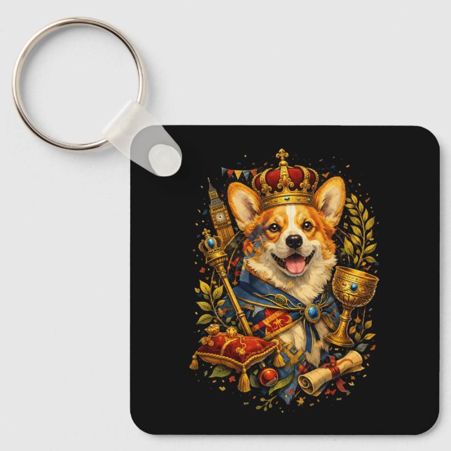 Porte-clés Le Roi Corgi (Recto)