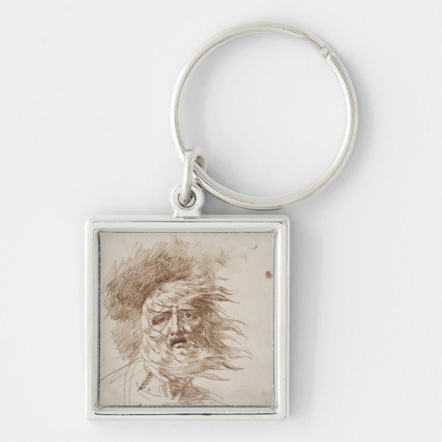 Porte-clés Le Roi Lear dans la tempête (encre de stylo et de (Devant)