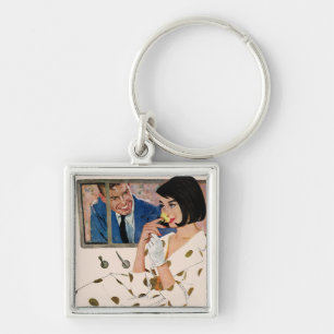 Porte-clés Le rose d'or