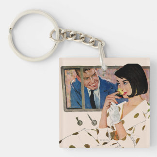 Porte-clés Le rose d'or