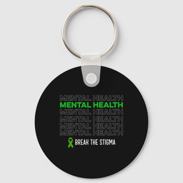 Porte-clés Le Ruban Stigma De La Sensibilisation À La Santé (Recto)