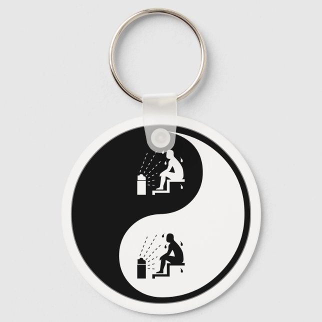 Porte-clés Le sauna Yin Yang (Recto)
