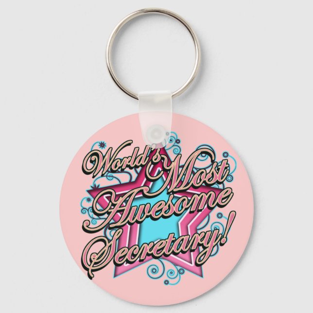 Porte-clés Le secrétaire le plus génial du monde (Recto)