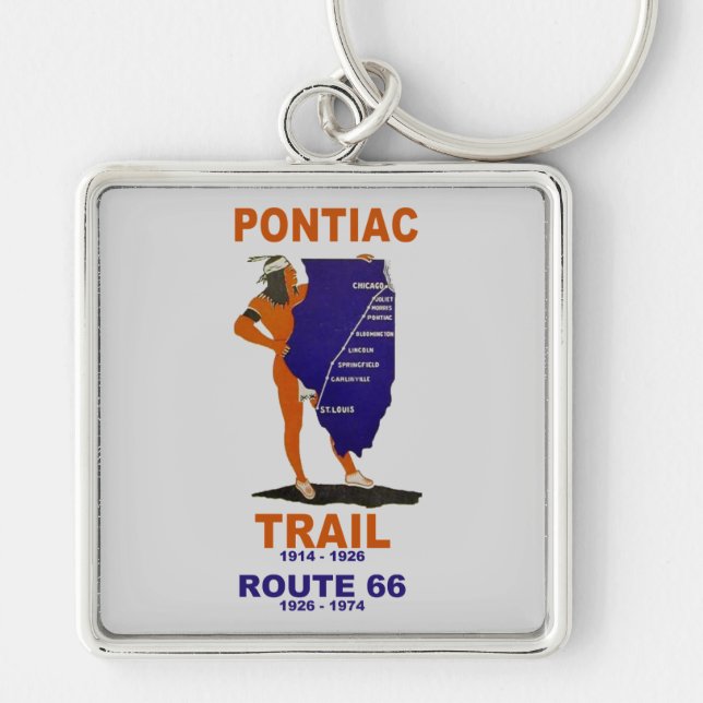 Porte-clés Le sentier Pontiac de l'Illinois, avant la route 6 (Devant)