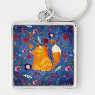 Porte-clés Le Smart Fox dans le jardin des fleurs