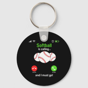Porte-clés Le softball appelle - Joueuse de softball entraîne
