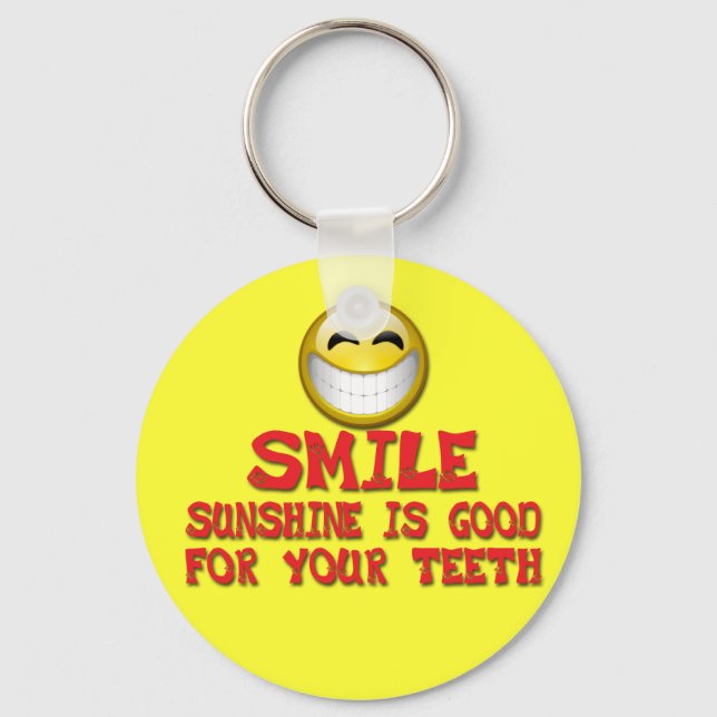PORTE-CLÉS LE SOLEIL SOURIRE EST BON POUR VOS DENTS (Recto)