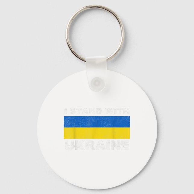 Porte-clés Le Soutien De L'Ukraine Je Prends Position Avec L' (Recto)
