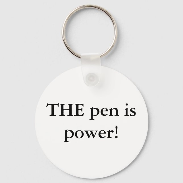 Porte-clés Le stylo est puissance ! (Recto)