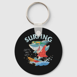 Porte-clés Le surf me donne des cadeaux amusants de requins h