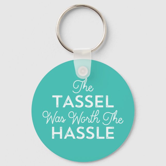 Porte-clés Le Tassel Vaut Le Hassle Grad | Turquoise (Recto)