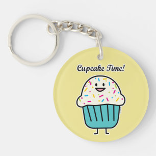 Porte-clés Le temps de petit gâteau avec arrose le fondant