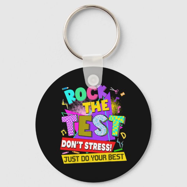 Porte-clés Le test de stress de jour Enseignants (Recto)