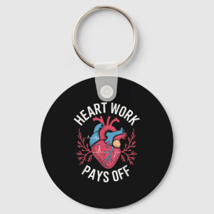 Porte-clés Le travail cardiaque paie la conception cardiaque 