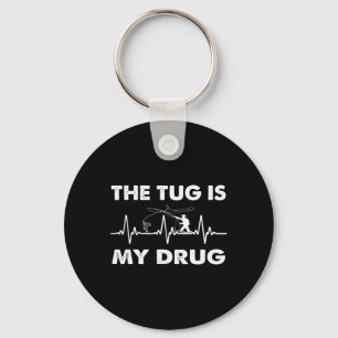 Porte-clés Le Tug Est Ma Drogue - Drôle Pêcheur