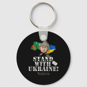 Porte-clés Le Turkménistan soutient l'Ukraine Drapeau Zelensk