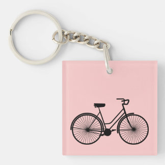Porte-clés Le vélo de la fille - couleur de Bkg de sélection