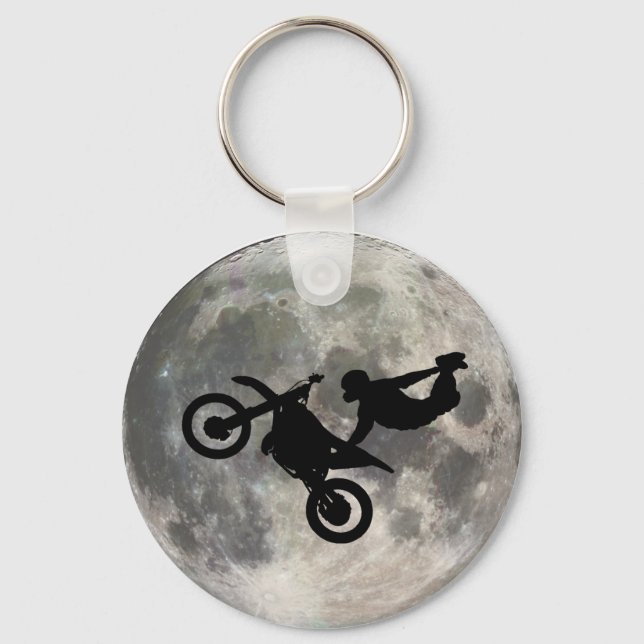 Porte-clés Le Vélo S'Est Jumpé Sur La Lune (Recto)