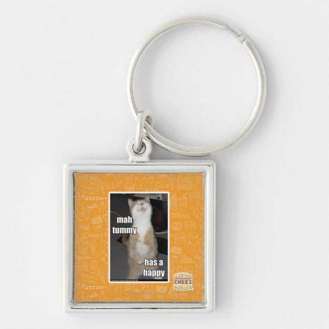 Porte-clés Le ventre d'heure-milliampère a un heureux (Devant)