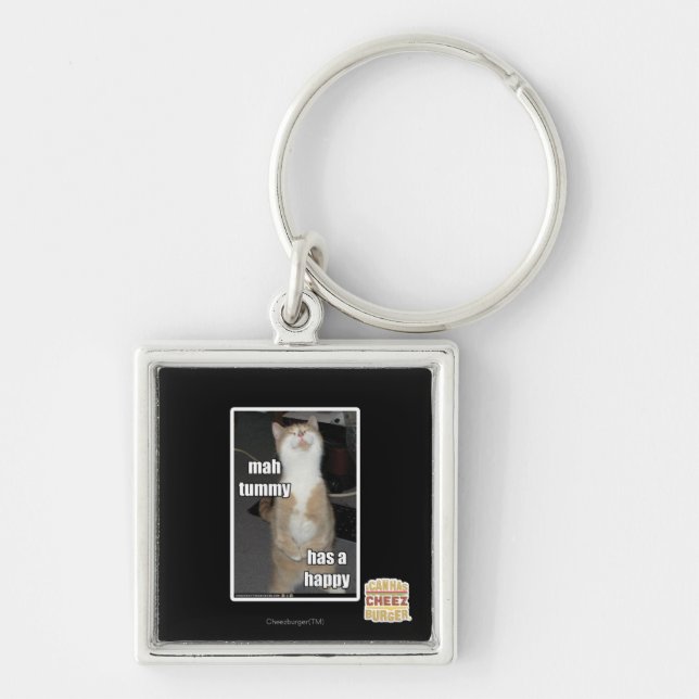 Porte-clés Le ventre d'heure-milliampère a un heureux (Devant)