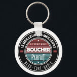 Porte-clés Le véritable boucher parfait<br><div class="desc">Un cadeau unique pas cher plein d'humour et d'amour à offrir à votre boucher charcutier préféré. Une très bonne idée cadeau pour son anniversaire,  la fête des pères ou noël !</div>