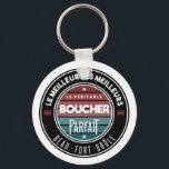 Porte-clés Le véritable boucher parfait<br><div class="desc">Un cadeau unique pas cher plein d'humour et d'amour à offrir à votre boucher charcutier préféré. Une très bonne idée cadeau pour son anniversaire,  la fête des pères ou noël !</div>