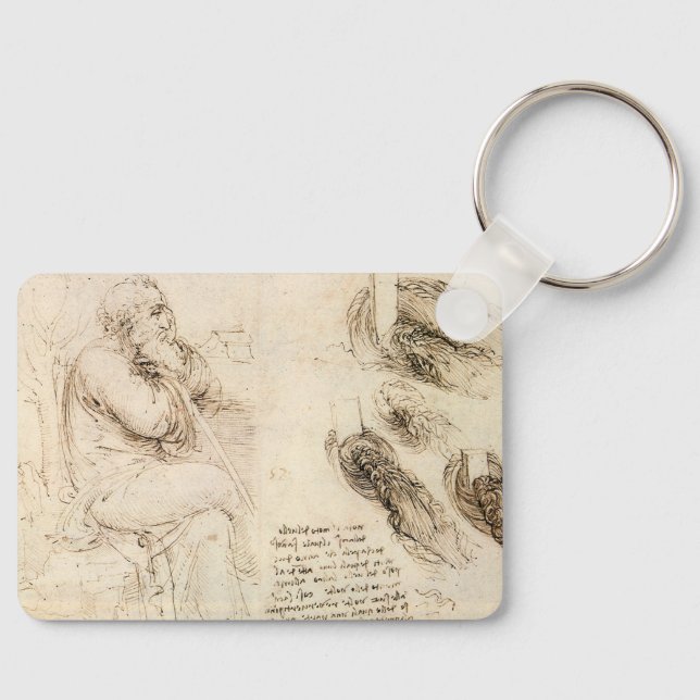Porte-clés Le vieux et l'eau de Léonard de Vinci (Recto)