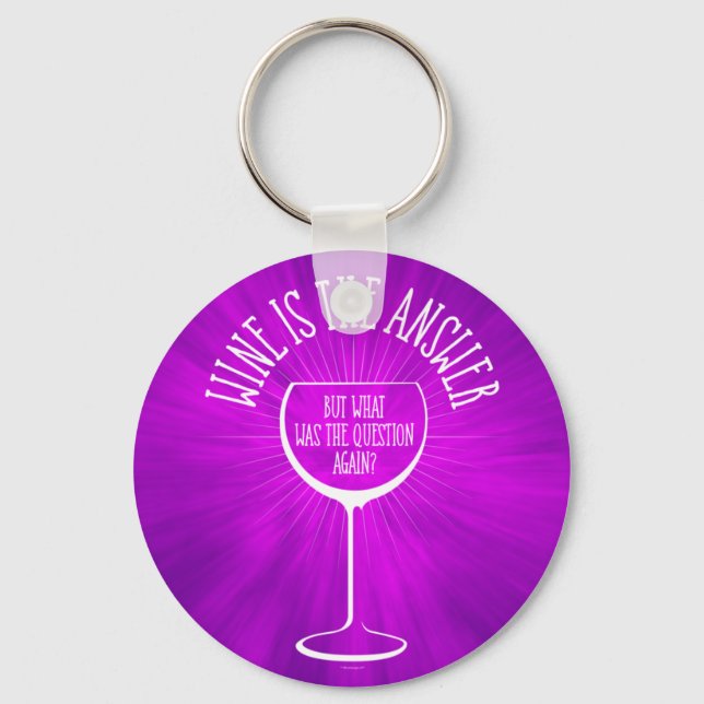 Porte-clés Le Vin Est La Réponse (Recto)