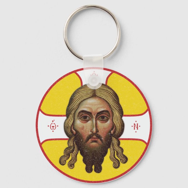 Porte-clés Le Visage Du Christ Icône Orthodoxe (Recto)