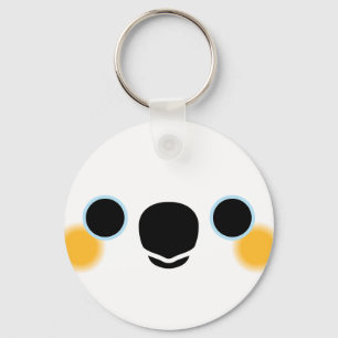 Porte-clés Le visage d'un cockatoo à crête Citron